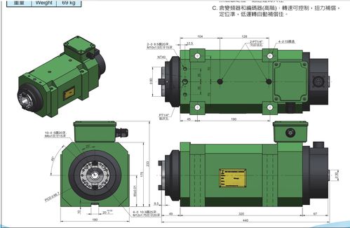 sm55 nt40 臺灣翰坤hardy專用機床內(nèi)藏式電主軸頭